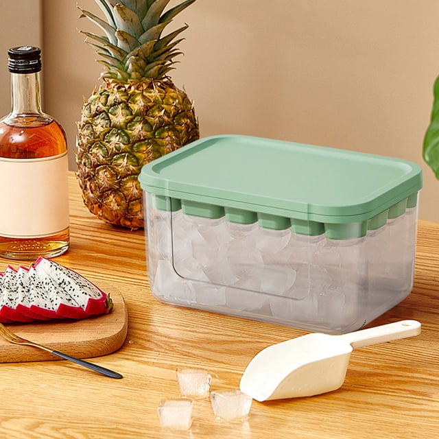 Fiudx Bandeja de Hielo de Gel de Sílice, a Prueba de Fugas, 22 Celdas, Tapa Hermética, Material Duradero de Grado Alimenticio, Uso Doméstico, Máquina para Hacer Paletas de Helado, Apto para Congelado