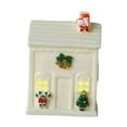 thumbnail image 2 of House Figurine Desktop Xmas Ornament Decorative Miniature with a Glazed Ceramic Finish for Winter Home Decoration, 2 of 9