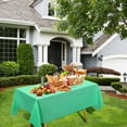 thumbnail image 7 of Plastic Table Cloth Disposable, 54 x 72 Inch 100% Waterproof Plastic Table Covers, Vinyl Tablecloth, Plastic Tablecloth for Rectangle Tables, Parties & Camping Cyan, 7 of 7