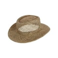 thumbnail image 2 of CTM Unisex Twisted Straw Gambler Hat, 2 of 5