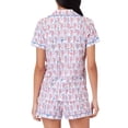 thumbnail image 3 of Conjunto de pijama Zelbuck, pantalones cortos modernos con forma de mono de 2 piezas para mujer, 3 of 5