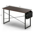thumbnail image 2 of Patiojoy Bureau d'Ordinateur Industriel de 47 Pouces Table d'Étude et d'Écriture avec Sac de Rangement Café, 2 of 6