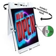thumbnail image 2 of Now Open (24" X 36") Deluxe A-Frame Signicade, Includes 2 Removable Panels & Stand, 2 of 4
