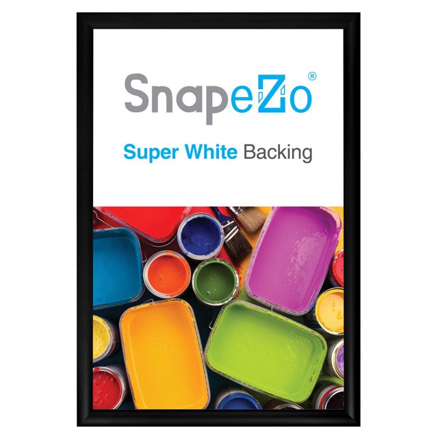 SnapeZo Poster Frame 13x19 Inches, Black 1.2 Inch Aluminum Profile, Front-Loading Snap Frame, Wall Mounting, Premium Series