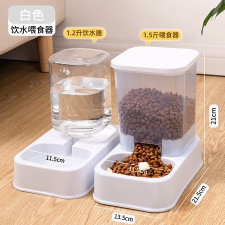 Automatic Cat Feeder Gravity Food and Water Dispenser Bowl Set for Small Medium Dogs Animals Pet Feeder Dispenser Storage Food