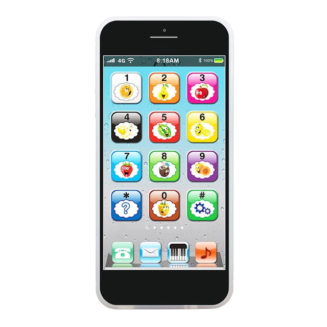 Teléfono móvil de juguete para bebés con música, teléfono móvil, juguete educativo para aprender inglés, regalo para bebés y niños