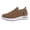 Brown, variant on EaseDay Women's Fashion Sneakers Slip On Walking Shoes Lightweight Breathable Knit Mesh Casual Sneakers for Women with Cushioned Sole and Non Slip Rubber Outsole