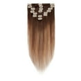 thumbnail image 3 of MY-LADY Clip in 100% Remy Human Hair Extensions 67Pcs Full Head Weft Highligh Hairpiece Long Straight #4T4P27 20inch, 3 of 10