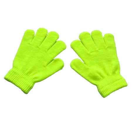 

Worallymy 1 Pair Kids Gloves Exquisite Keeping-warm Children Gloves Practical Simple Clothes Accessory with Solid Color for Winter Wear Fluorescent yellow