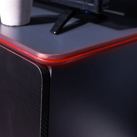 X Rocker - Carbon-Tek Gaming TV Stand with LED - Black