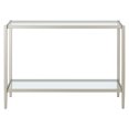 thumbnail image 2 of Henn&Hart 42" Satin Nickel Finish Metal/Glass Console Table, 2 of 3