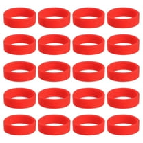 30Pcs Silicone Rubber Bands Non-slip 1.22 Inch for Art, Red
