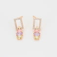thumbnail image 3 of Aretes Largos Dama Swarovski Multicolor Pastel Oro 14K Lam dorado Unitalla, 3 of 7