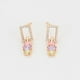 thumbnail image 3 of Aretes Largos Dama Swarovski Multicolor Pastel Oro 14K Lam dorado Unitalla, 3 of 7