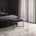 thumbnail image 2 of Meridian Furniture Valley Navy Chenille Fabric Bench, 2 of 8