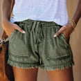 thumbnail image 2 of TAIAOJING Women Ripped Jeans Short Summer Jeans High Waist Slim Hole Denim Shorts, 2 of 7
