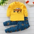 thumbnail image 2 of xaweyi Infant Baby Boy Fall Outfit Set Long Sleeve Letter Print Tops Solid Pants Cute Newborn Toddler Winter Clothes,Sizes 6-7 Years, 2 of 6