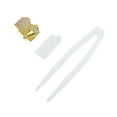thumbnail image 3 of Unique Bargains 1 Pc Fake Grills Hip Hop Fashionable Teeth Grillz Gold Tone, 3 of 6