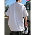 thumbnail image 3 of Men'S 2025 Sports Short Sleeve T-Shirt - Casual Crew Neck, Stretch Fabric, White with Black Print Design, Perfect for Outdoor Activities & Casual Attire, Casual Wear Tee | Crew Neck Shirt | Durab, 3 of 6