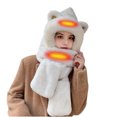 thumbnail image 5 of XMMSWDLA Winter Warm Women Siamese Hoodie Gloves Pocket Hat Long Scarf Shawl Wraps Sun Hats for Women, 5 of 7