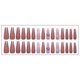 thumbnail image 1 of Uñas postizas navideñas Uñas con rayas y copos de nieve Uñas postizas navideñas para mujeres y niñas, 1 of 5