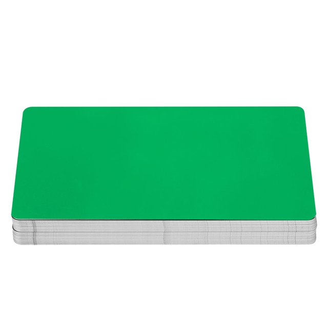 Tarjeta de presentación en blanco, 50 piezas de aleación de aluminio, tarjetas de presentación en color, durabilidad probada en el tiempo