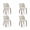 Off-White, variant on COZONY Dining Chair Set of 4, Upholstered Linen Dining Chairs with Wood Legs & Wing Backrest, for Dining Room or Living Room, White
