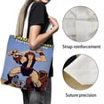 thumbnail image 3 of Thundarr the Barbarian-theme canvas Tote Bag for Women Aesthetic Shopping Grocery Reusable Bags with Inner Zipper Women Gift 13.8 x 15.8 inches（35x40cm）, 3 of 6