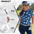 thumbnail image 6 of Aplkyhs Blue Women's Golf Shirt Tennis Shirts Breathable Fabric Golf Tennis Shirts Machine Washable Keep Cool in Hot Weather Soft and Comfortable Moisture Wicking, 6 of 7