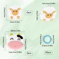 thumbnail image 2 of 4Pcs 2 Styles Sheep & Cow Silicone Beads Knitting Needle Protectors/Knitting Needle Stoppers with 50Pcs Plastic Knitting Stitch Marker Rings Mixed Color 11.5~28x11.5~29.5x1~9mm Hole: 2mm, 2 of 6