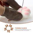 thumbnail image 3 of MasteelfCA 10 Pcs PU Leather Thimble Finger Protectors Practical DIY Felting Crafts Finger Cots, 3 of 8