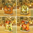 thumbnail image 5 of Tiny Resin Christmas Scene Village Houses Town with Warm White LED Light Battery Operate Christmas Ornamnet, 5 of 7