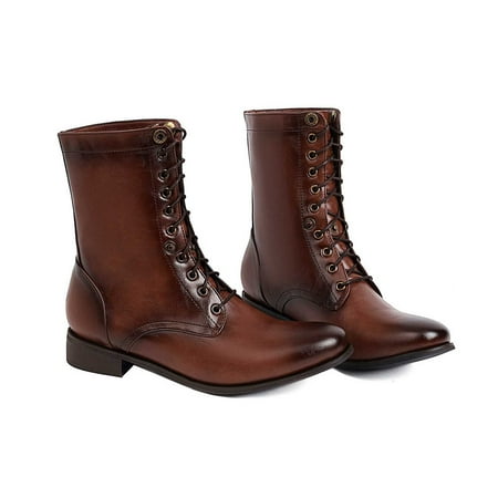 

Fitoron Ankle Boots for Women Casual Retro Shoes Large Size Shoes Autumn Winter Saving Sale/Clearance- Brown 7
