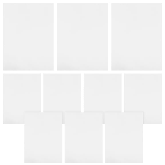 OUNONA 10-Pack Clear Double-Sided Adhesive Tape Sheets, A4 Size, Perfect for Badges, Stickers, and Replacement Pads