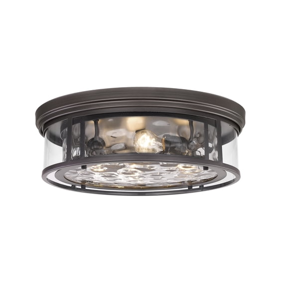 493F4-BRZ-Z-Lite-Clarion - 4 Light Flush Mount In Transitional Style-6.25 Inches Tall and 20.75 Inches Wide-Bronze Finish