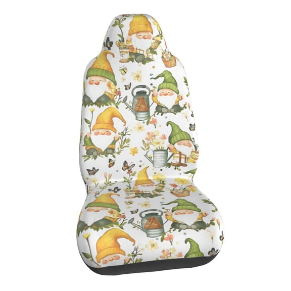 Cute Garden Gnome Car Seat Covers Stretch Car Seat Protectors Universal Fit