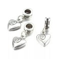 thumbnail image 2 of U8MO 10pcs Tibetan Alloy European Dangle Beads Large Hole Antique Silver Charms Craft-Heart, 2 of 2