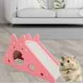 thumbnail image 6 of Walbest Hamster Hideout,Cute Hamster Exercise Toy Wooden Hamster House with Ladder Slide for Guinea Pig Hamster Cage Accessories,Small Animal Habitat Sleeping Nest, 6 of 7