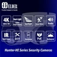 thumbnail image 2 of Security Camera System 4K 8MP, 8Ch NVR PoE 4-Camera Outdoor 2TB Color Night Vision, Person & Vehicle Detection Smart Home Surveillance Wired DIY, Elder Hunter Series, 2 of 10