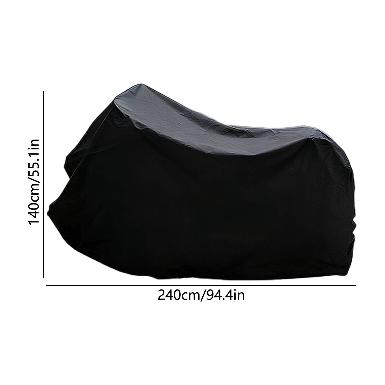 RuiJiao Lightweight Durable Motorcycle Bike Cover Waterproof Sunproof Universal Fit Polyester Black for Outdoor Indoor Vehicle Protection