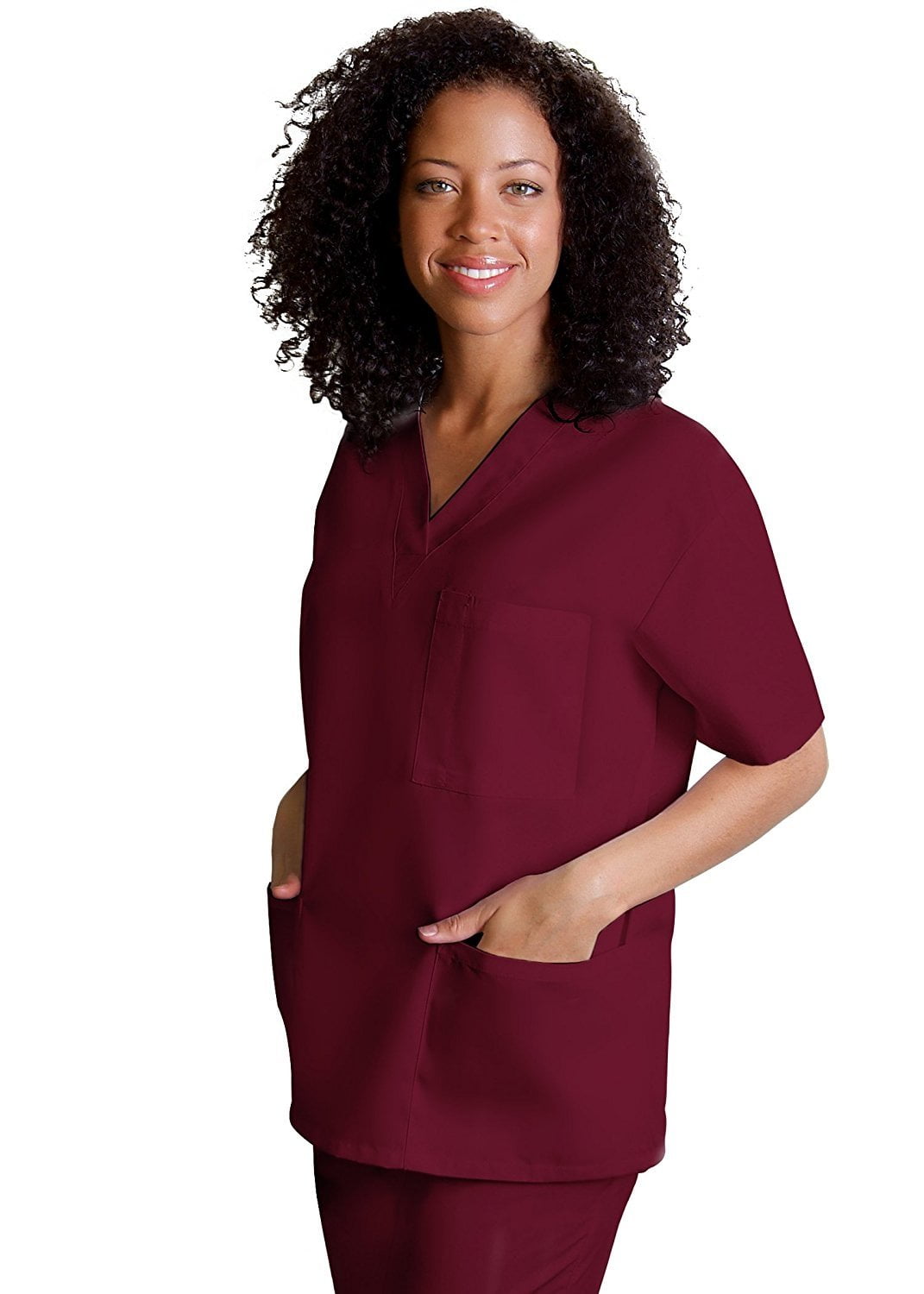 Adar Universal Unisex Scrubs - V-Neck Tunic Scrub Top - Walmart.com