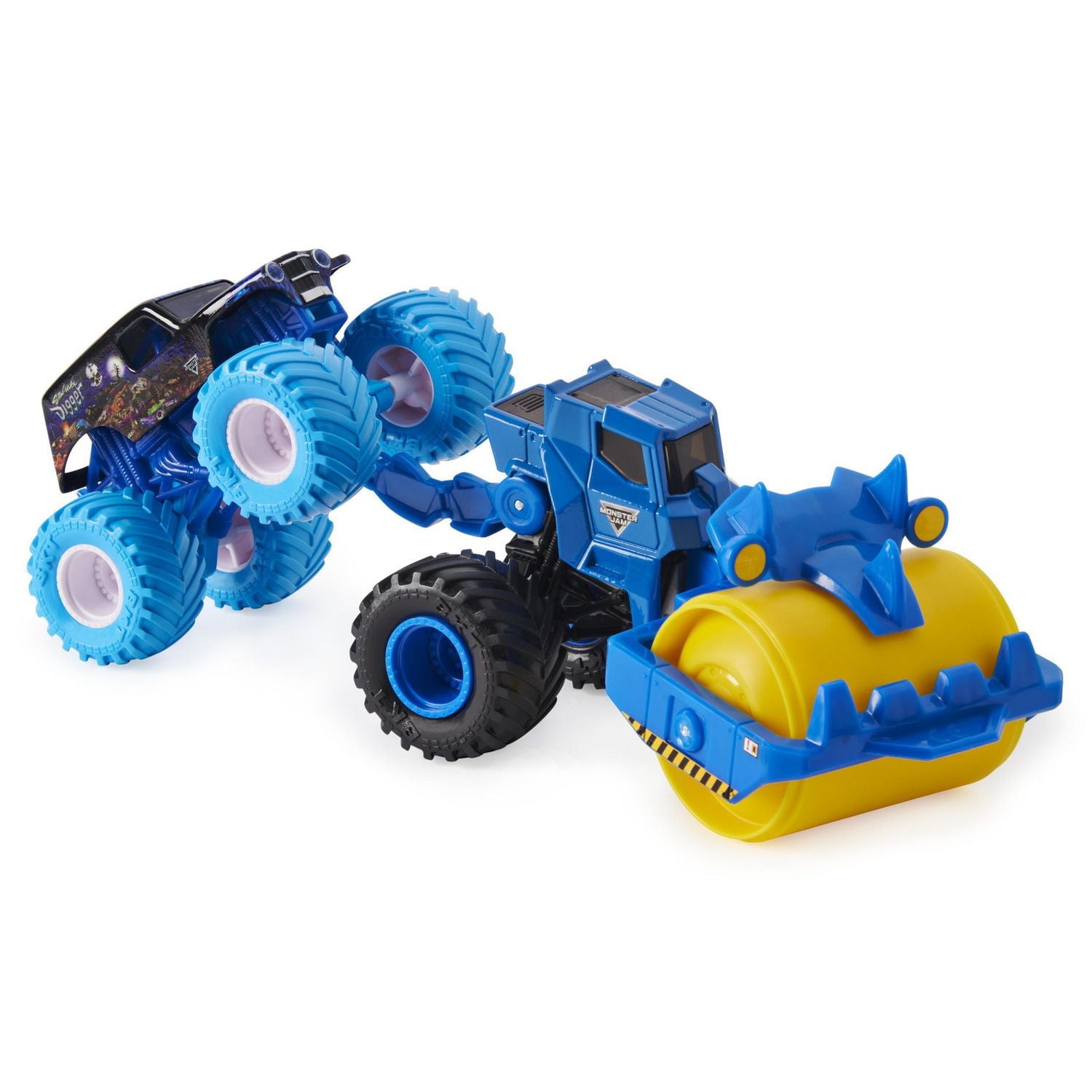 Monster Jam, Monster truck Rolland Dirt Squad Steamroller officiel avec pièces mobiles