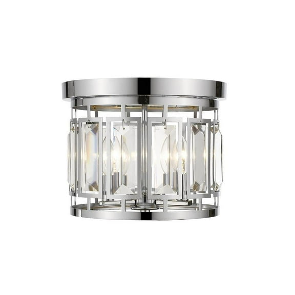3 Light Flush Mount in Metropolitan Style 12.5 inches Wide By 9.5 inches High-Chrome Finish Bailey Street Home 372-Bel-2750852