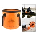 thumbnail image 3 of Cubo plegable perfecl portátil multifuncional Contenedor de agua Lavabo para acampar Pesca Senderismo Jardinería al aire libre Lavado de autos naranja 10L, 3 of 8