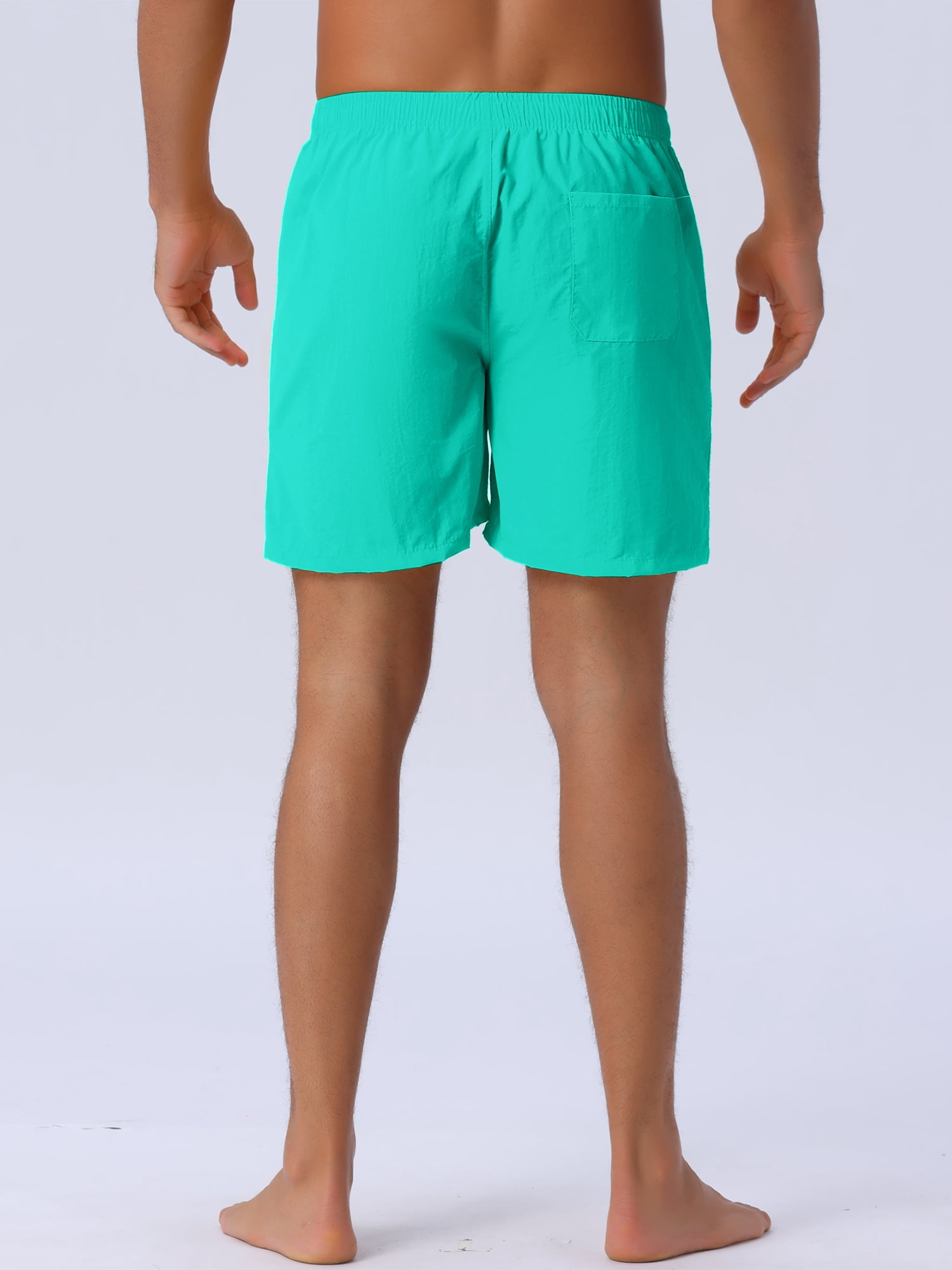 DARING DIVA Men's Elastic Waist Drawstring Surfing Board Shorts 32 Green