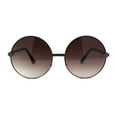 thumbnail image 2 of Arrow Metal Jewel Hinge Round Circle Lens Oversized Hippie Metal Rim Sunglasses Copper - Brown, 2 of 4
