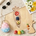 thumbnail image 6 of Luoshdecor Easter Carrot Shaped Serving Tray, Rustic Wooden Food Dish Plate Snack Dessert Board Tray for Party Cheese Fruit Food, 6 of 6