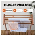 thumbnail image 4 of Pool Towel Rack 5 Bar, Freestanding PVC Outdoor Organizer - Brown T-Shape, Includes Clips & Bag, Beach, Poolside Storage for Towels & Floats, 4 of 7
