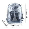 thumbnail image 3 of Rvasteizo Heavy Duty Clear Backpack With Large Laptop Compartment, Plastic Bookbags For School, Stadium, Security, Sporting, 3 of 5