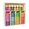 thumbnail image 4 of Juego de clasificación de colores del arco iris Pensamiento lógico Habilidad fina Juguete sensorial Arco iris muñecas perfke Juego de clasificación de cuentas, 4 of 9